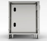 30-inch Sunstone Appliance Cabinet for up to 21-inch wide fridges, seamlessly fits into your outdoor prep space.